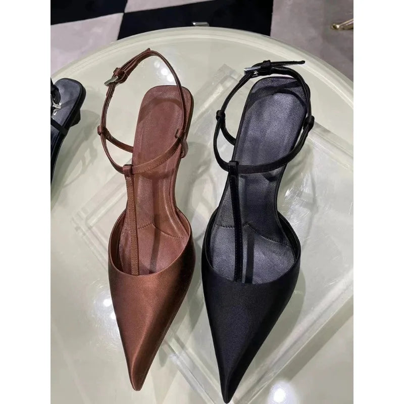Women's Pointed Toe Low Heel Pumps – Shop at OWNLUXE