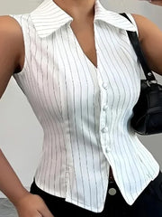 Women's Sleeveless V-Neck Top – Shop at OWNLUXE