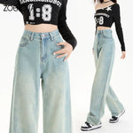 Load image into Gallery viewer, Vintage-Washed High-Waisted Jeans – Bold, Baggy &amp; On-Trend | Jean Taille Haute Délavé – Ample, Audacieux et Tendance
