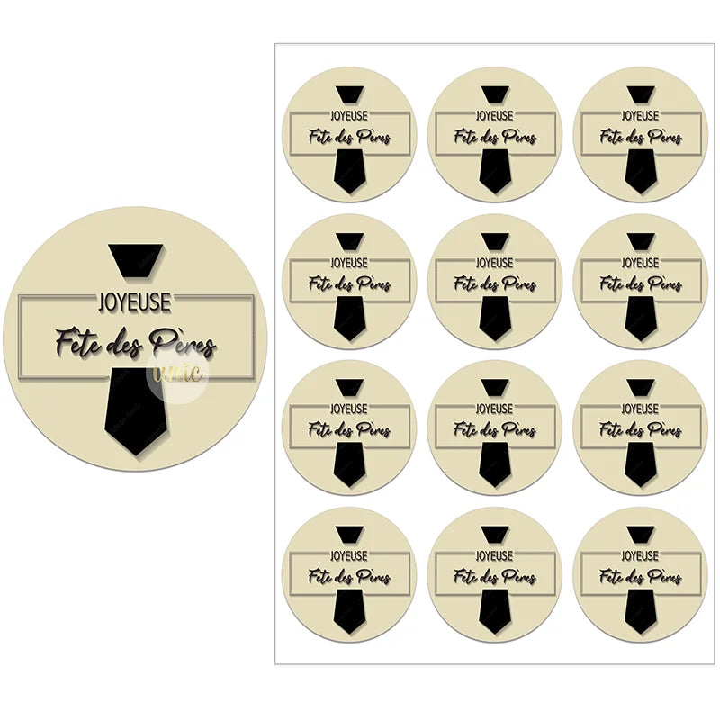 Happy Father's Day Decor Sticker Labels Bonne Fête Des | OWNLUXE