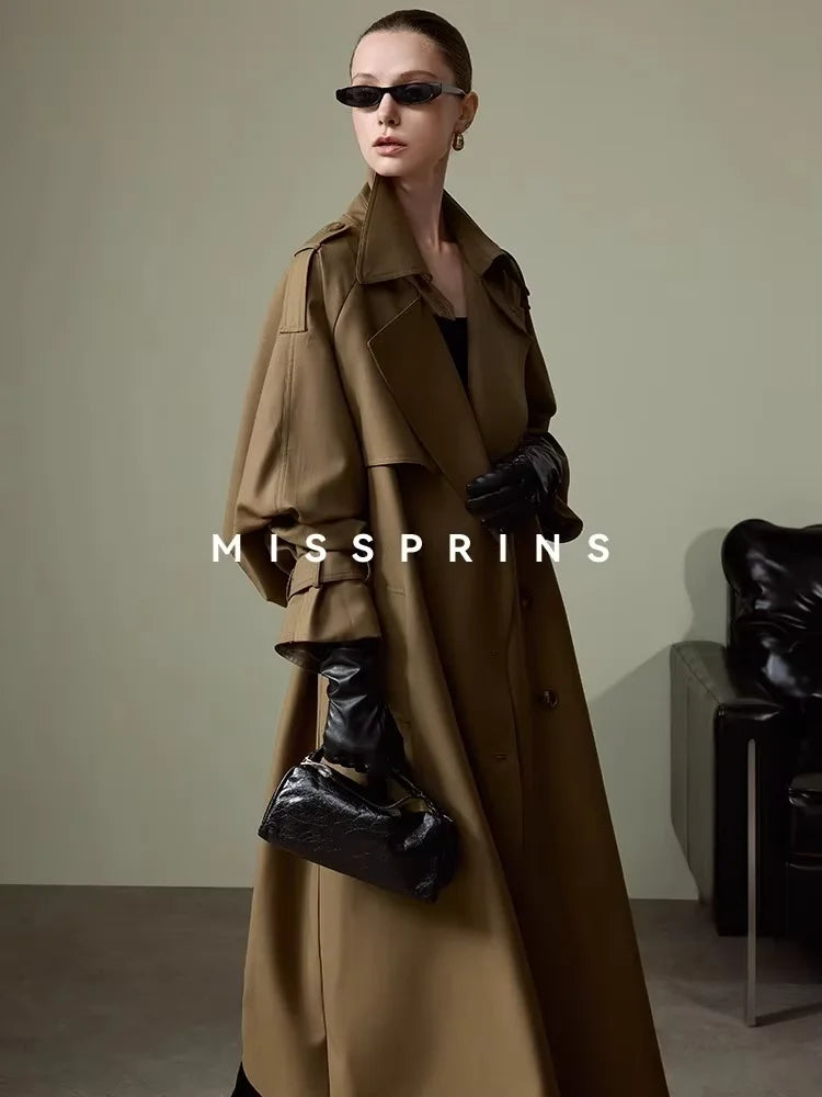 Women's Trench Coat (Khaki) | OWNLUXE