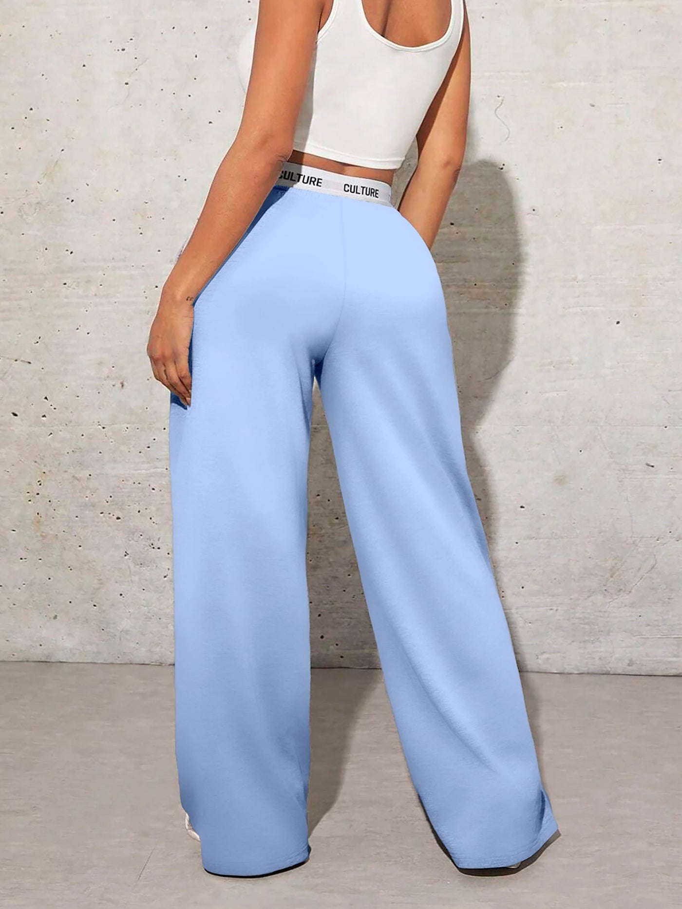 Printed Relaxed-Fit Wide-Leg Pants | OWNLUXE
