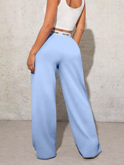 Printed Relaxed-Fit Wide-Leg Pants | OWNLUXE