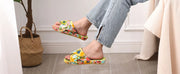 Waffle Cotton Indoor Slippers for Women with Arch Support