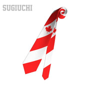 Canada Flag Emblem Neck Tie – Slim Plaid Tie for Wedding, Business & Canada Day