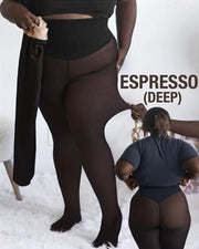 Fleece-Lined Thermal Compression Sheer Leggings | OWNLUXE