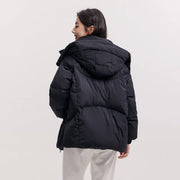 Women's Hooded Puffer Jacket (Black Style 4) | OWNLUXE