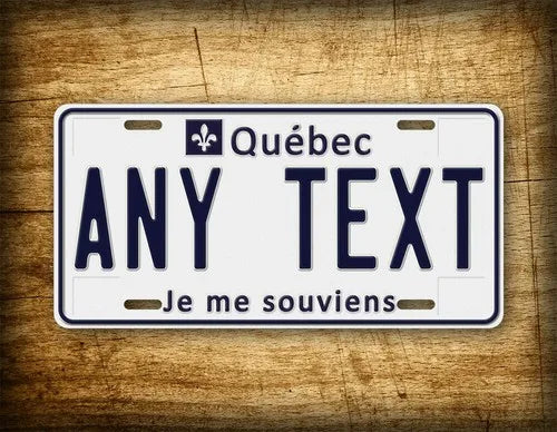 Customized Quebec Canada License Plate - Personalized Aluminum Decor