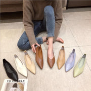 Women's Leather Flats (Beige) – Shop at OWNLUXE