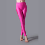 Skinny Extended-Size Shiny Yoga Leggings | OWNLUXE