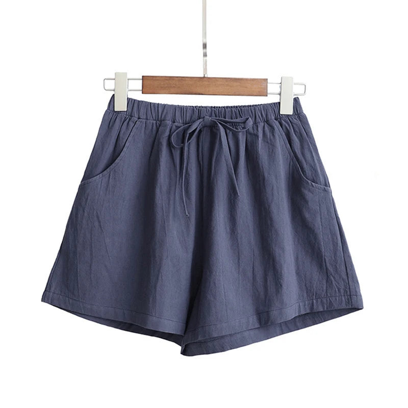 Linen High-Waist Sport Shorts | OWNLUXE