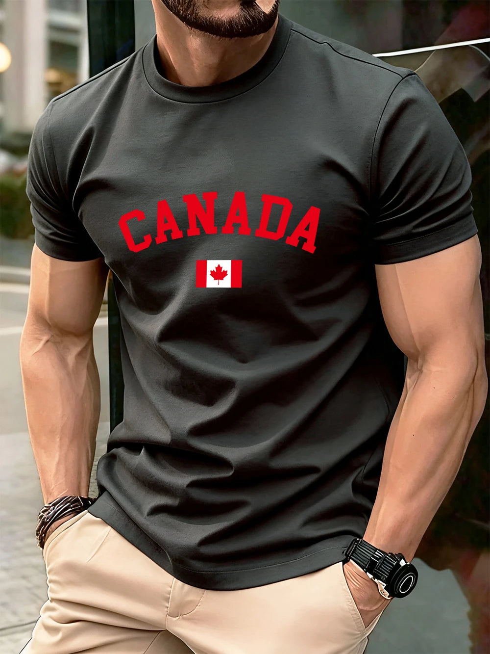 Canada Flag Cotton T-Shirt - Soft Oversized Fit for Men & Women