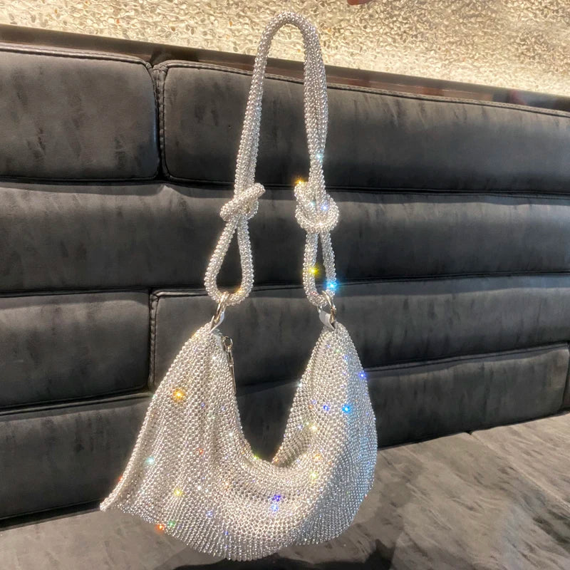 Crystal Hobo Evening Bag | OWNLUXE