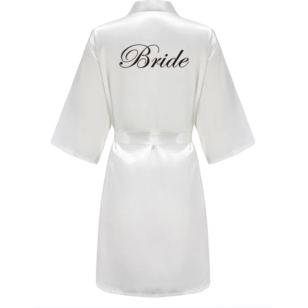 Satin Bridal Robe – Bridesmaid & Wedding Party Bathrobe | OWNLUXE