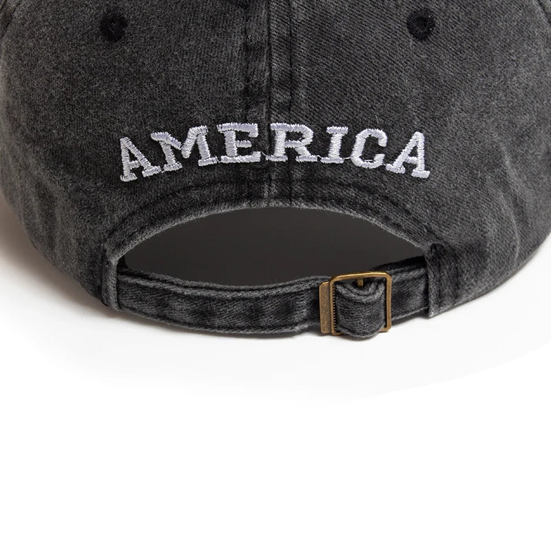 Cotton Retro Baseball Cap Flag | OWNLUXE