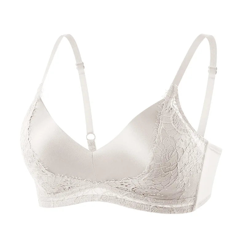 Silk Bras Wire-Free Lace Bra | OWNLUXE