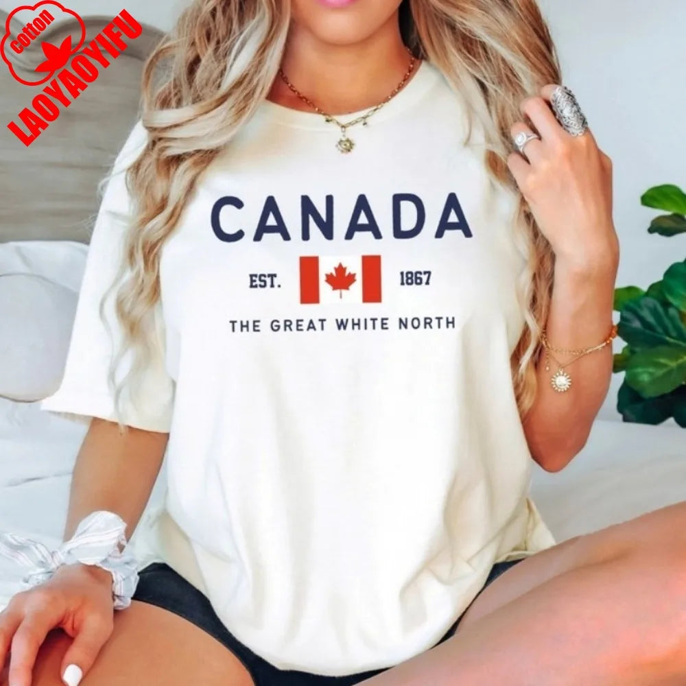 Canadian Flag T-Shirt – Unisex Great White North Graphic Tee | OWNLUXE