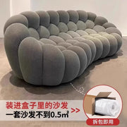 Minimalist U-Shaped Sofa with 3D Fabric All-Season Comfort