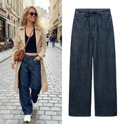 Slimming High-Waist Denim Pants | OWNLUXE