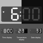 Load image into Gallery viewer, Smart Alarm Clock Bedside Table Led Alarm Clock Digital Children&#39;s Electronic Alarm Clock Curved Screen Mirror Temperature
