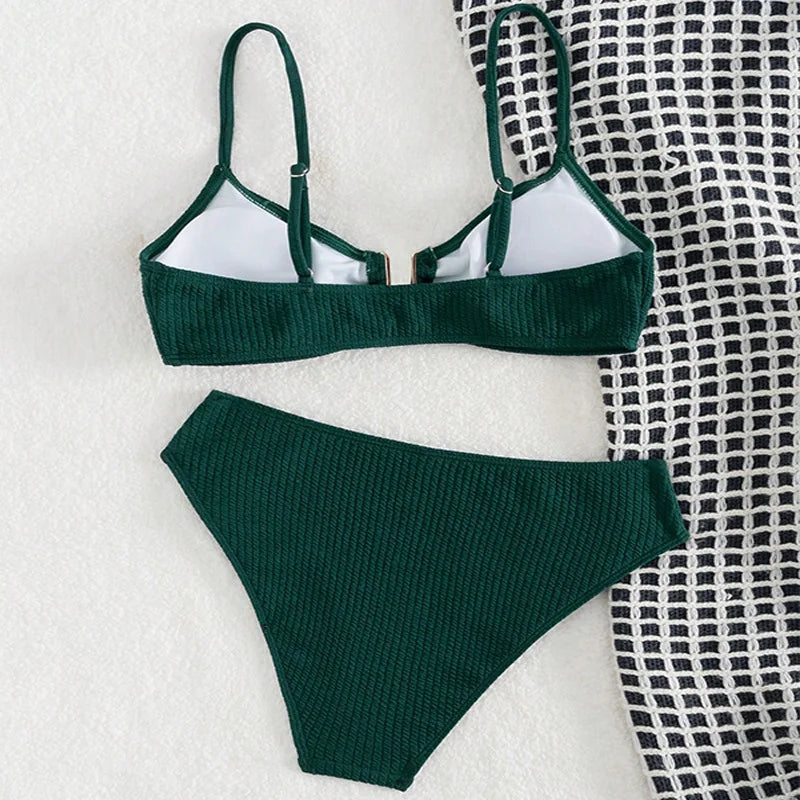 Ribbed Thong Tankini Set | OWNLUXE