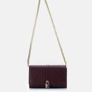 CH Chain Bag - 2025 Monogram Print Shoulder Bag with Lock