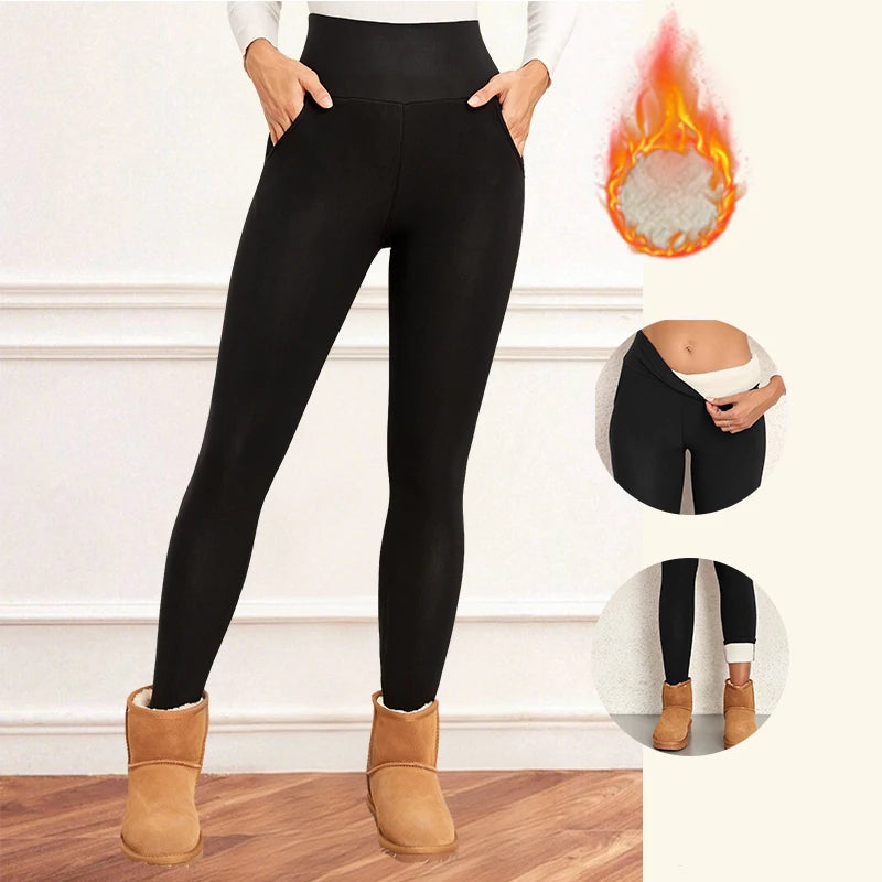 Women's Velvet Pockets Leggings | OWNLUXE