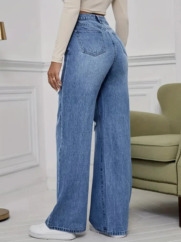 Jeans Wide-Leg Denim Pants | OWNLUXE
