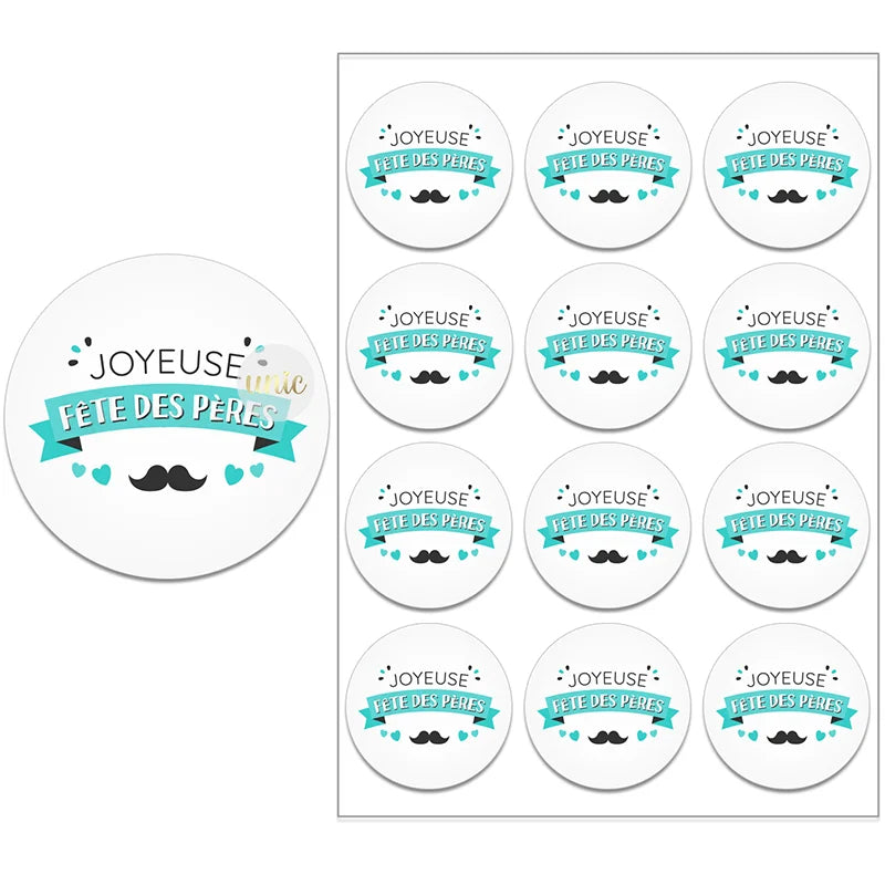 Happy Father's Day Decor Sticker Labels Bonne Fête Des | OWNLUXE