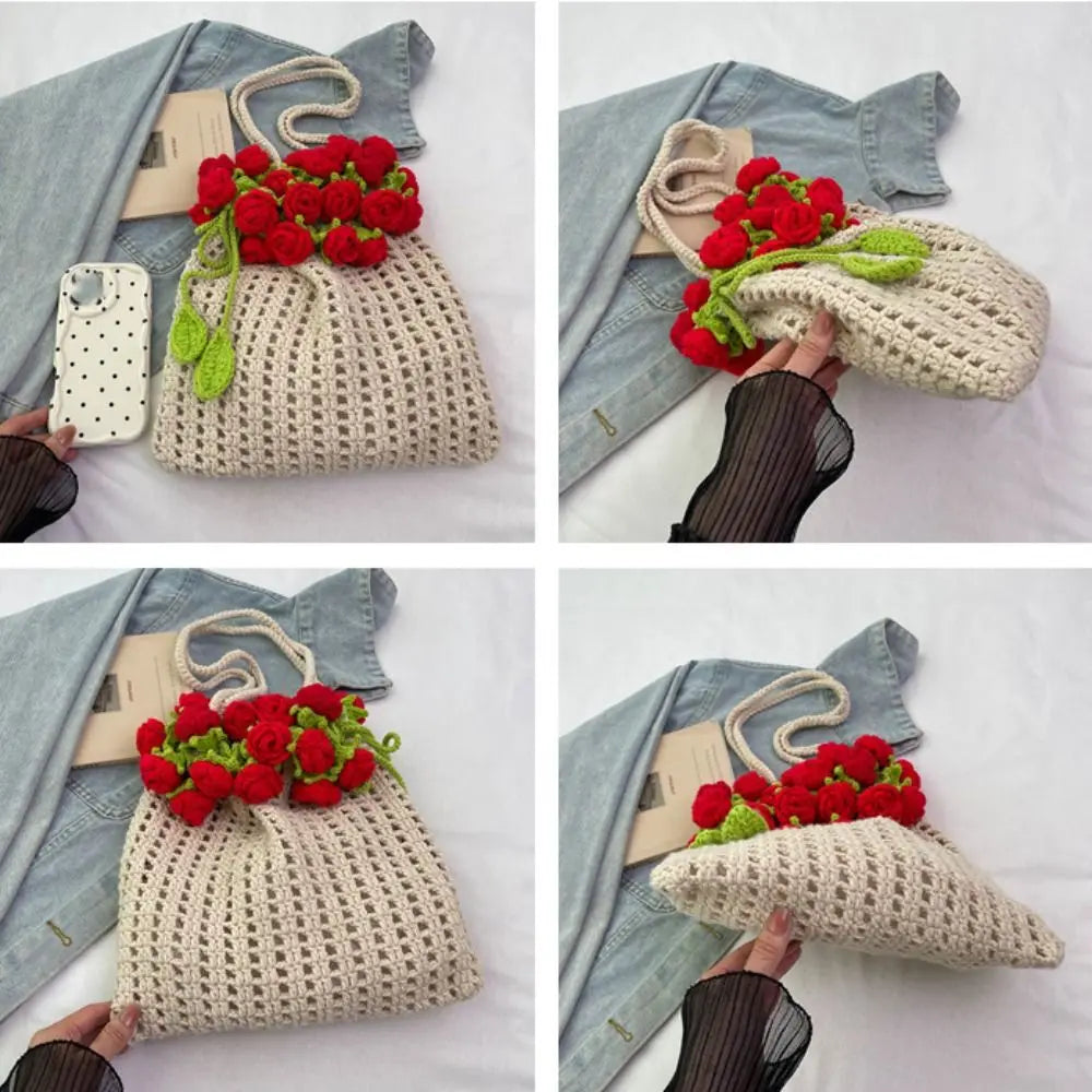 Crochet Floral Bucket Bag | OWNLUXE