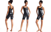 Faux Leather Wire-Free Bodysuit Shaper | OWNLUXE