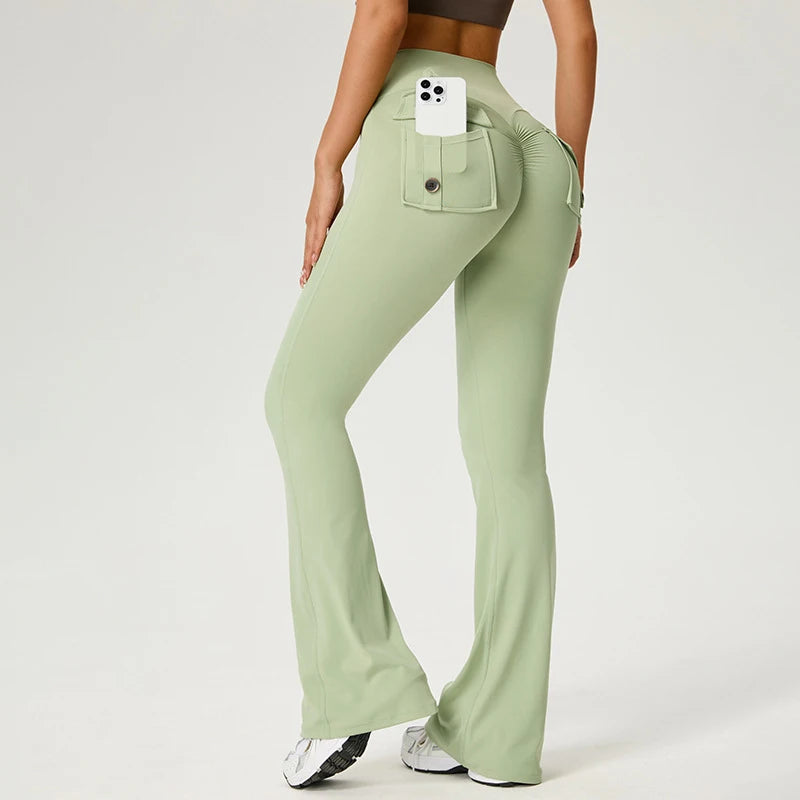 Yoga Pocket Flared Sport Leggings | OWNLUXE