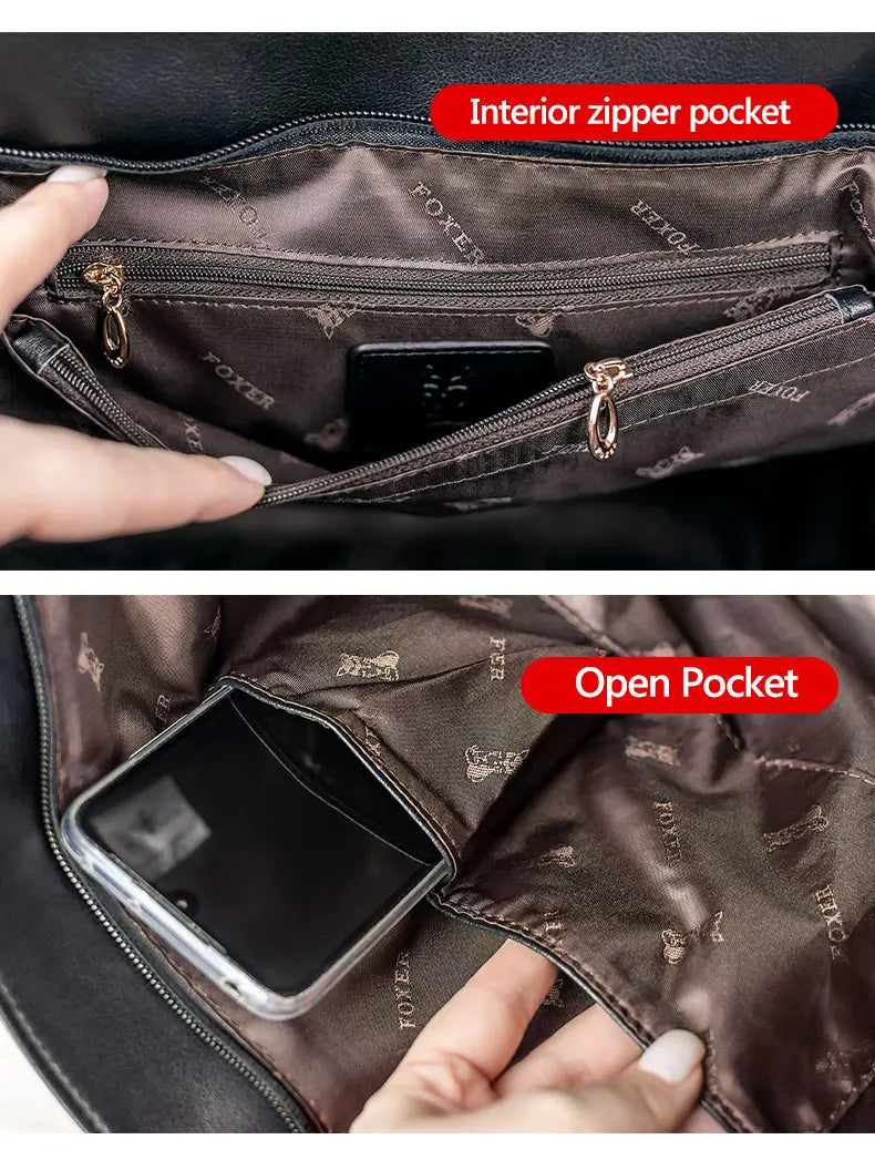 Designer Luxury Large Capacity Zipper Top-Handle Bags
