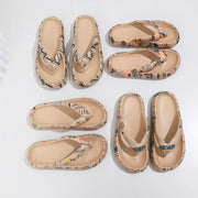 Women’s Cloud Flip Flops – Leopard Thick-Soled Sandals