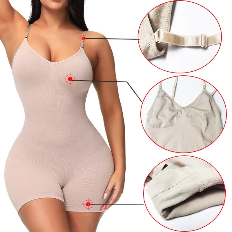 Women’s Full Body Shaper Bodysuit – Tummy & Thigh Slimmer