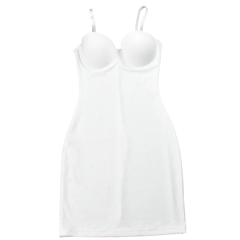 Shapewear Slip Dress with Bra – Tummy Control Body Shaper