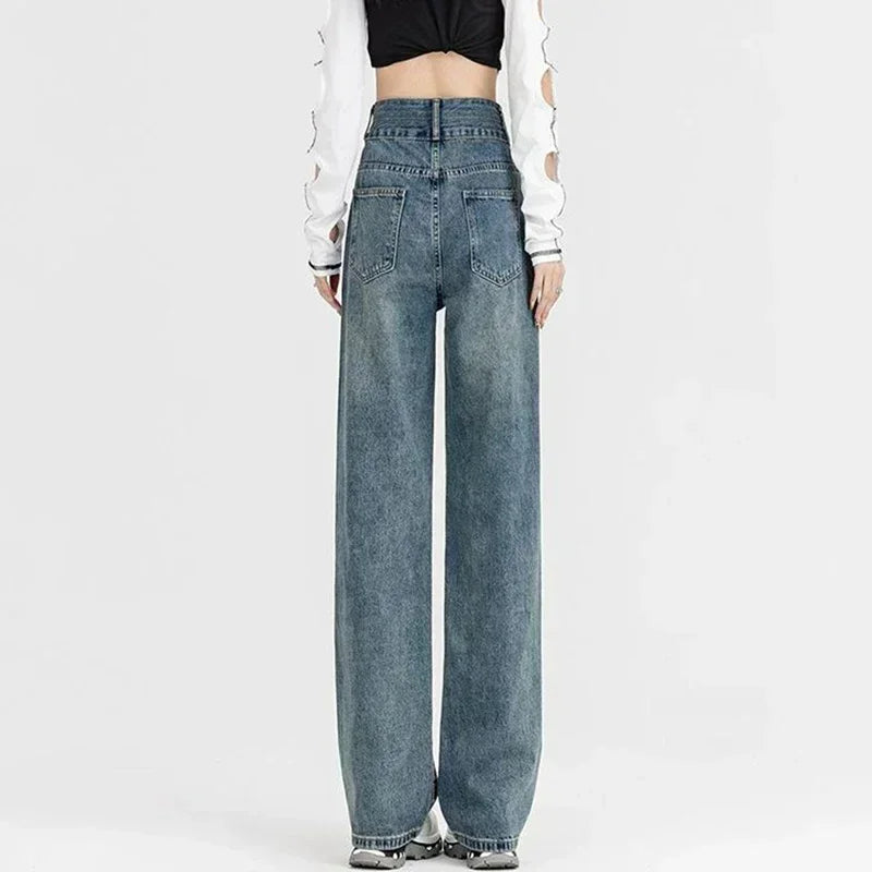 Winter Fleece-Lined Jeans - Thermal High Waist Denim Pants