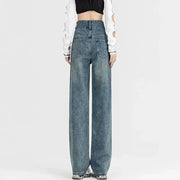 Winter Fleece-Lined Jeans - Thermal High Waist Denim Pants