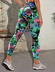 Seamless High-waisted Nude Felling Printed Pants Women's | OWNLUXE