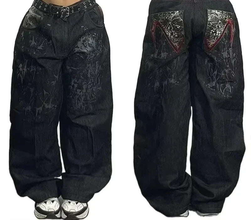 2026 American Trend Straight Jeans - Hip Hop Wide Leg Unisex