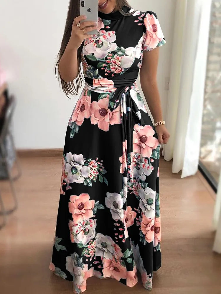 Women's Long-Sleeve Round Neck Dress | OWNLUXE