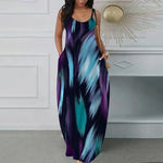 Load image into Gallery viewer, Retro Floral Ankle-Length V-Neck Beach Dress
