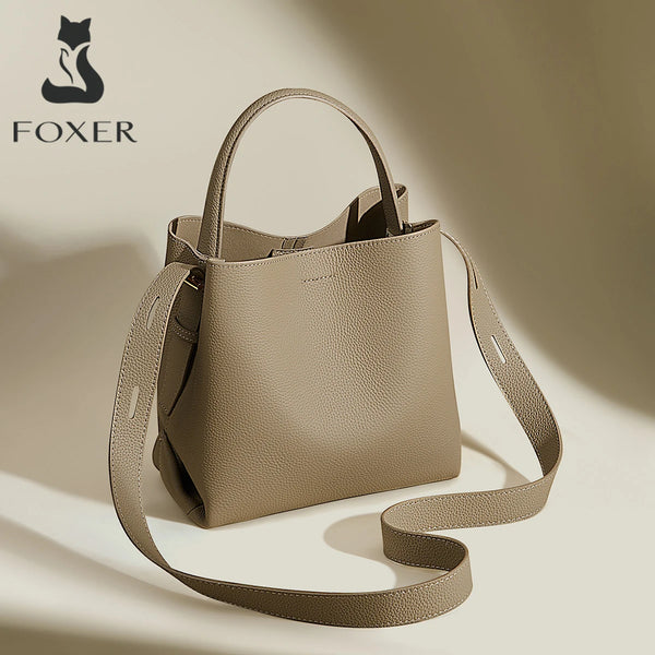 Spacious Genuine Leather Bucket Bag – Shop at OWNLUXE