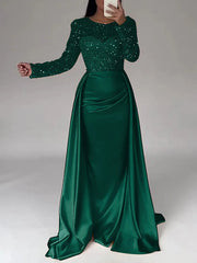 Bodycon Sequin Ruched Maxi Dress | OWNLUXE
