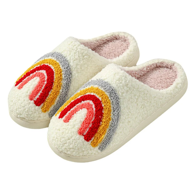 Winter Plush Family House Slippers – Warm Non‑Slip Slides