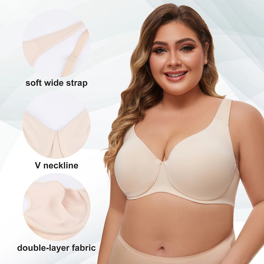 Women's Seamless Plus-Size Bra Sheroine – Shop at OWNLUXE