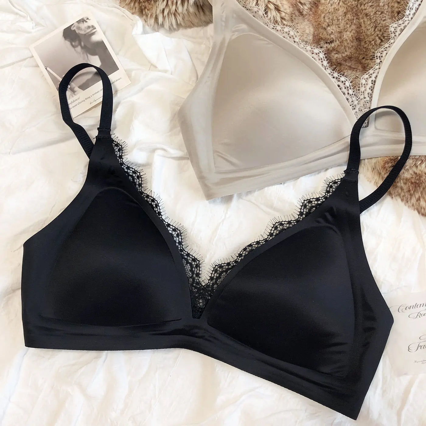 Seamless Push-Up Satin Bra | OWNLUXE