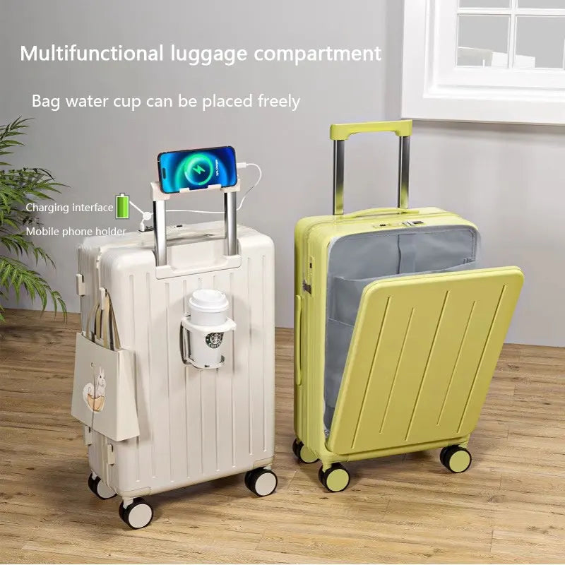 20" Carry-On Luggage with USB Charging Port - 360° Spinner Wheels