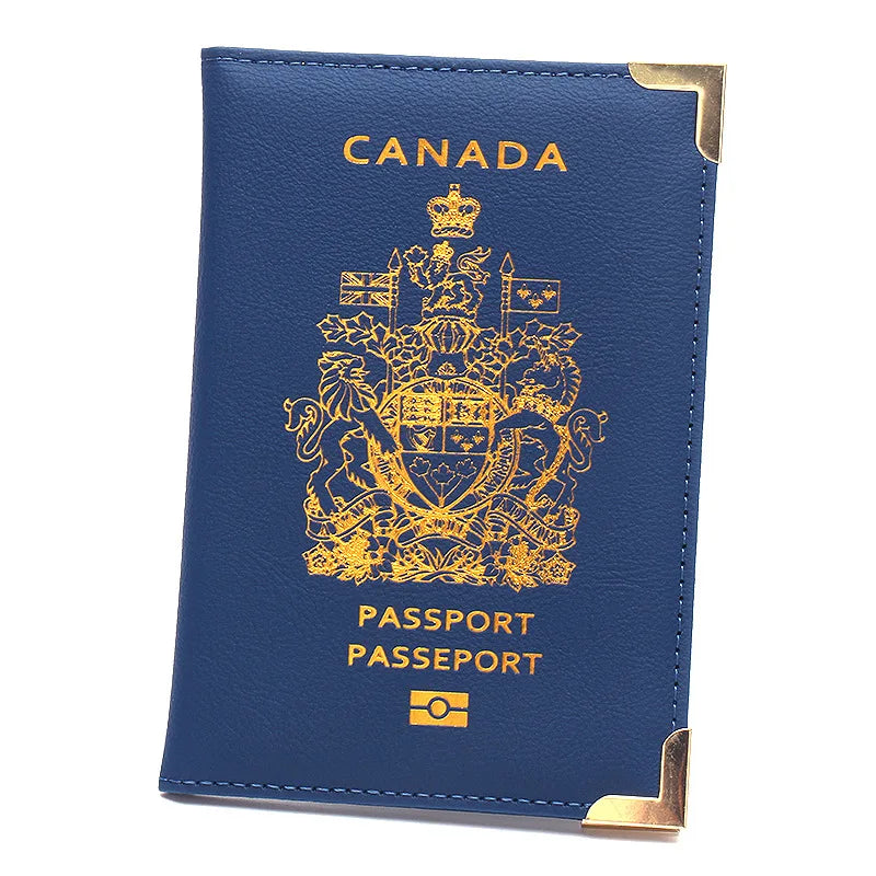 Canada Passport Holder & Travel Organizer – PU Leather Wallet