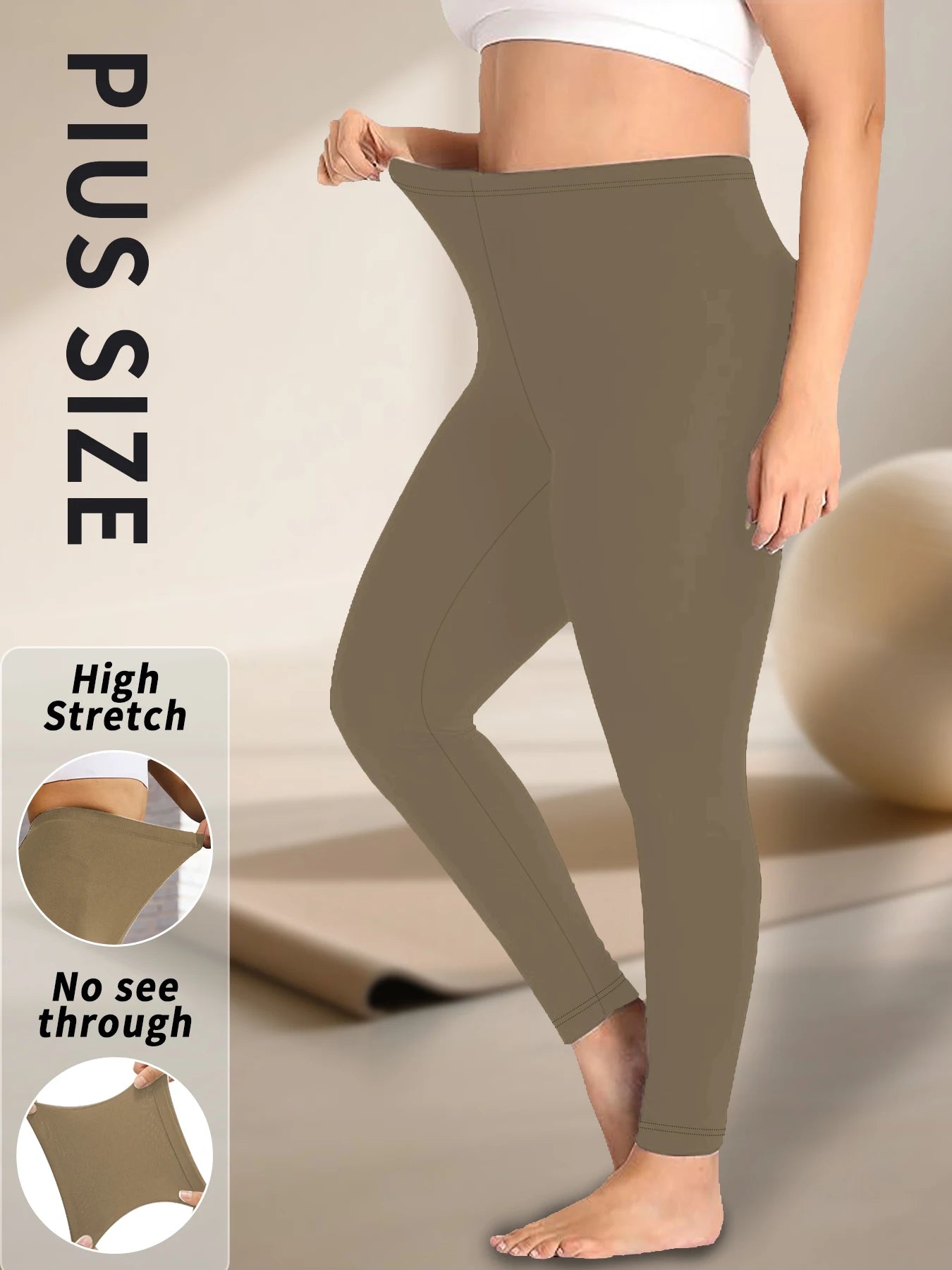 Extended-Size Yoga Running Leggings | OWNLUXE